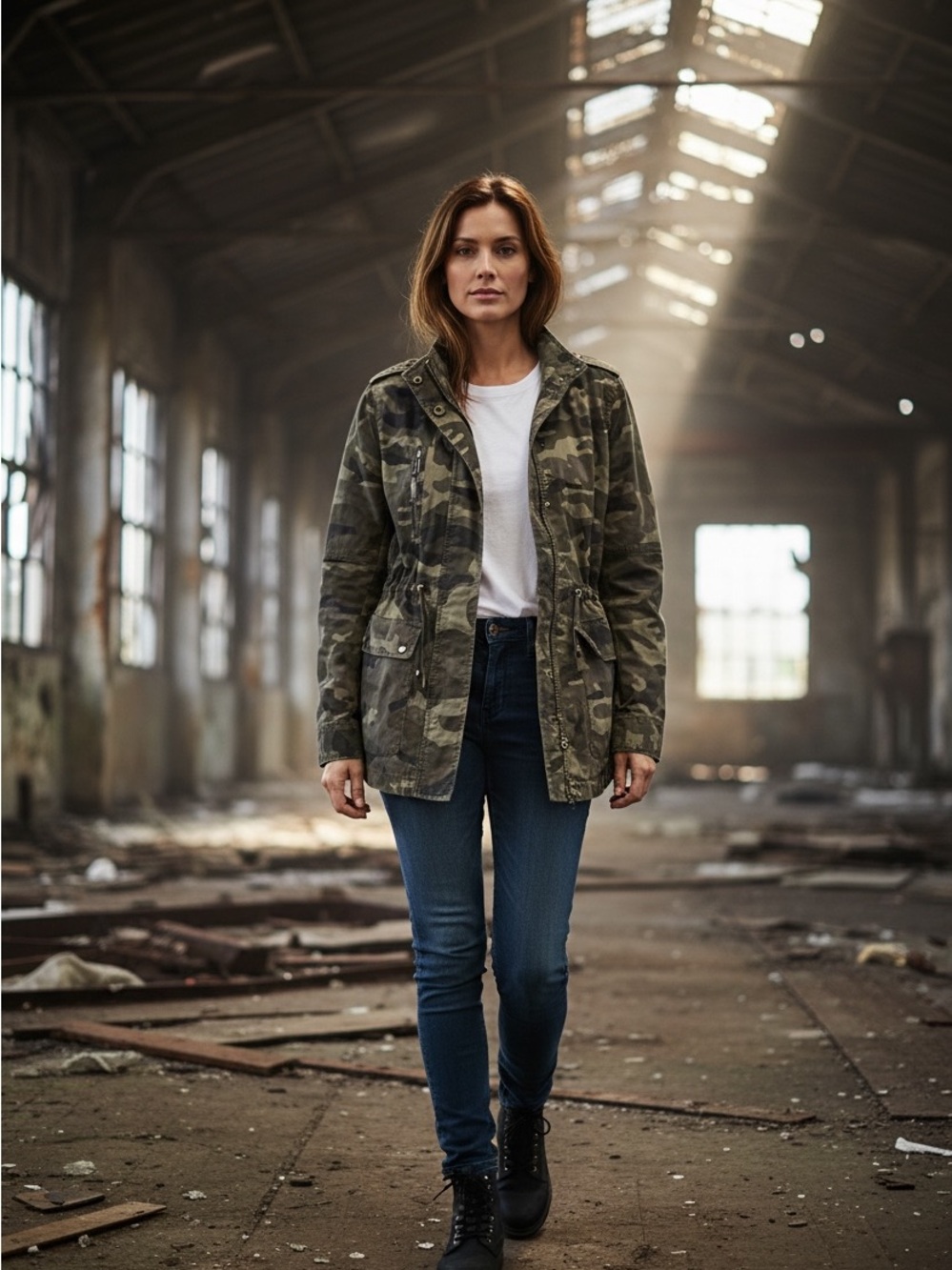 Love Tree Green Camo Utility Jacket